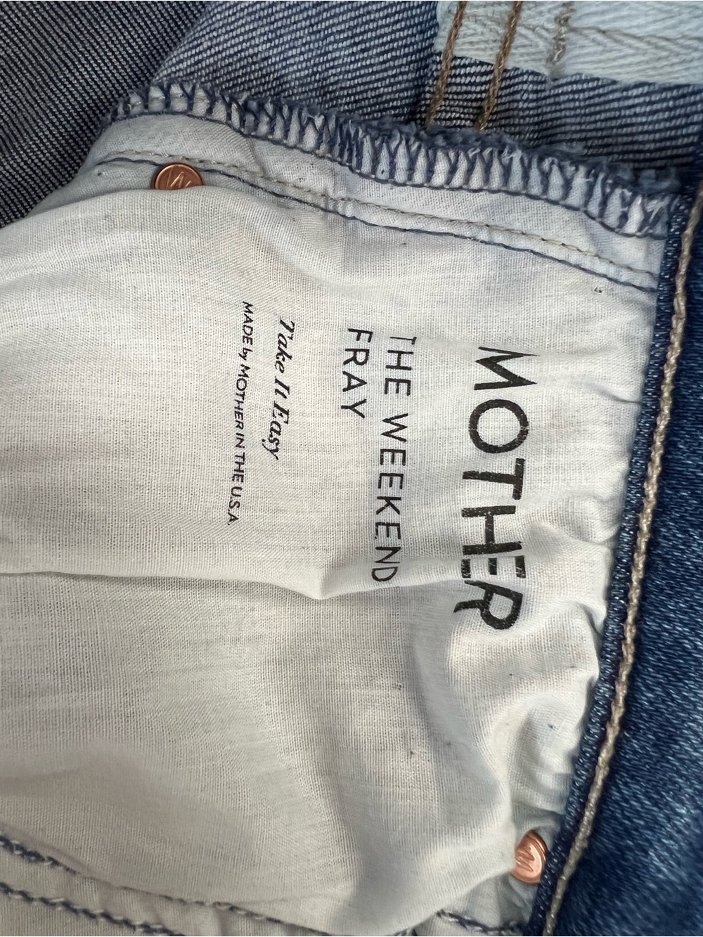 MOTHER The Weekender Fray Hem Jeans Take It Easy Wash Flare Stretch Denim 28 - Picture 7 of 14